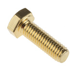 Plain Brass, Hex Bolt, M8 x 25mm