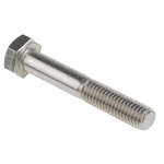 Plain Stainless Steel, Hex Bolt, M8 x 50mm