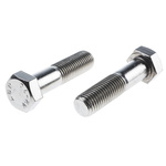 Plain Stainless Steel, Hex Bolt, M20 x 80mm
