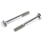 Plain Stainless Steel, Hex Bolt, M10 x 75mm