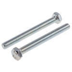 Zinc Plated Steel Hex, Hex Bolt, M6 x 60mm