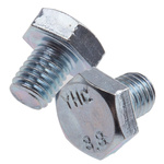 Zinc Plated Steel Hex, Hex Bolt, M10 x 12mm