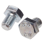 Zinc Plated Steel Hex, Hex Bolt, M12 x 16mm
