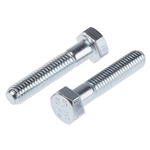 Bright Zinc Plated Steel, Hex Bolt, M5 x 25mm