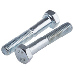 Bright Zinc Plated Steel, Hex Bolt, M5 x 30mm