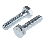 Bright Zinc Plated Steel, Hex Bolt, M6 x 25mm