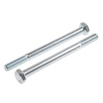 Bright Zinc Plated Steel, Hex Bolt, M6 x 75mm