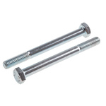 Bright Zinc Plated Steel, Hex Bolt, M6 x 65mm