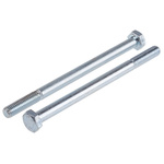 Bright Zinc Plated Steel, Hex Bolt, M6 x 90mm