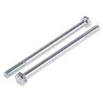 Bright Zinc Plated Steel, Hex Bolt, M6 x 100mm