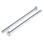 Bright Zinc Plated Steel, Hex Bolt, M6 x 110mm