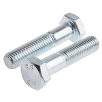 Bright Zinc Plated Steel, Hex Bolt, M10 x 65mm
