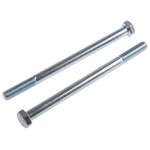 Bright Zinc Plated Steel, Hex Bolt, M10 x 140mm