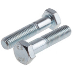 Bright Zinc Plated Steel, Hex Bolt, M12 x 55mm