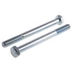Bright Zinc Plated Steel, Hex Bolt, M12 x 140mm