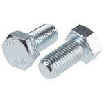Clear Passivated, Zinc Steel Hex, Hex Bolt, M20 x 40mm