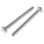RS PRO Slot Pan A2 304 Stainless Steel Machine Screws DIN 85, M6x60mm