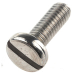RS PRO Slot Pan A4 316 Stainless Steel Machine Screws DIN 85, M4x12mm