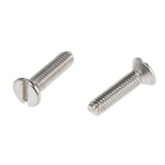 RS PRO Slot Countersunk A2 304 Stainless Steel Machine Screws DIN 963, M3x12mm