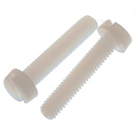 RS PRO Slot  Cheese Head Nylon Machine Screws, M4x20mm