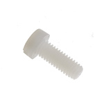 RS PRO Slot  Cheese Head Nylon Machine Screws, M6x16mm