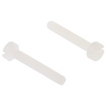 RS PRO Slot  Cheese Head Nylon Machine Screws, M2.5x16mm