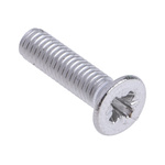 RS PRO Pozidriv Countersunk A2 304 Stainless Steel Machine Screws DIN 965, M3x12mm