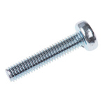 RS PRO Pozidriv Pan Steel Machine Screws DIN 7985, M4x20mm