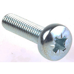 RS PRO Pozidriv Pan Steel Machine Screws DIN 7985Z, M5x20mm