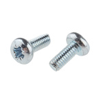 RS PRO Cross Pan Steel Machine Screws DIN 7985, M2.5x6mm