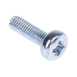 RS PRO Pozidriv Pan Steel Machine Screws DIN 7985, M3x10mm