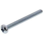 RS PRO Pozidriv Pan Steel Machine Screws DIN 7985, M3x30mm