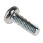 RS PRO Pozidriv Pan Steel Machine Screws DIN 7985, M4x12mm