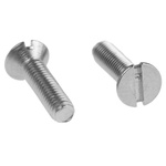 RS PRO Slot Countersunk A4 316 Stainless Steel Machine Screws DIN 963, M3x12mm