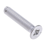 RS PRO Pozidriv Countersunk A4 316 Stainless Steel Machine Screws DIN 965, M3x16mm