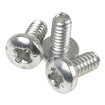 RS PRO Pozidriv Pan Steel Machine Screws ANSI B 18.6.3 No 4x1/4in