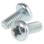RS PRO Pozidriv Pan Steel Machine Screws No 8x3/8in