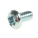 RS PRO Pozidriv Pan Steel Machine Screws ANSI B 18.6.3 No 6x1/4in
