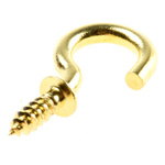RS PRO Brass, Screw J Hook, 20mm, 6mm