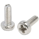 RS PRO Cross Pan Brass Machine Screws DIN 7985, M2x6mm