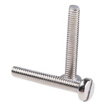 RS PRO Slot Pan Brass Machine Screws DIN 85, M2.5x25mm