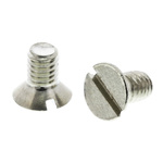 RS PRO Slot Countersunk Brass Machine Screws DIN 963, M3.5x6mm