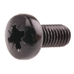 RS PRO Pozidriv Pan Steel Machine Screws DIN 7985, M5x10mm