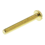 RS PRO Slot Pan Brass Machine Screws DIN 85, M4x30mm