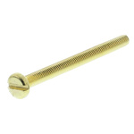 RS PRO Slot Pan Brass Machine Screws DIN 85, M4x50mm