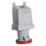ABB, Tough & Safe IP67 Red Panel Mount 3P+N+E Industrial Power Socket, Rated At 125.0A, 415.0 V