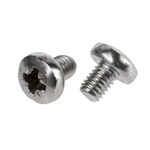 RS PRO Pozidriv Pan A2 304 Stainless Steel Machine Screws DIN 7985Z, M6x8mm