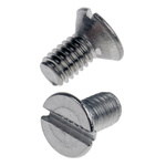 RS PRO Slot Countersunk A2 304 Stainless Steel Machine Screws DIN 963, M2.5x5mm