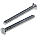 RS PRO Slot Countersunk A2 304 Stainless Steel Machine Screws DIN 963, M3x30mm