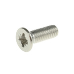 RS PRO Pozidriv Countersunk A2 304 Stainless Steel Machine Screws DIN 965, M2x6mm